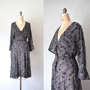 1930s Vintage Dodsworth Paisley Silk Dress.